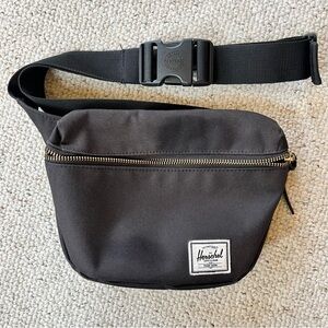 Herschel Supply Company Black Belt Bag with Gold-Tone Zipper